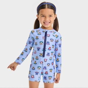 Brand New Never Used Baby Long Sleeve Printed Dog Rash Guard Size 12M